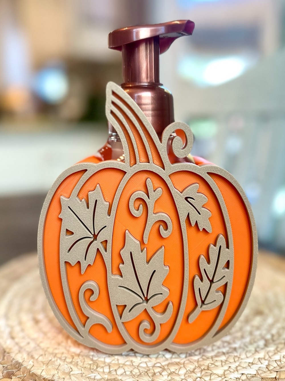 Thanksgiving Halloween Fall Pumpkin Soap Holder for Bath & Body Works Bottles